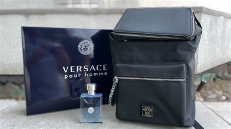 macy's versace cologne and backpack|Versace male cologne.